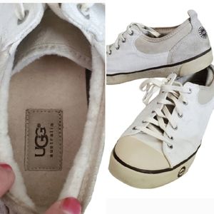 UGG AUSTRALIA Ivory Lace-Up Sneakers. Sz.11